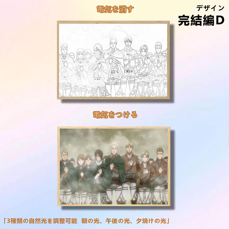 夕暮れの光と影のフレーム【進撃の巨人-完結編】3種類