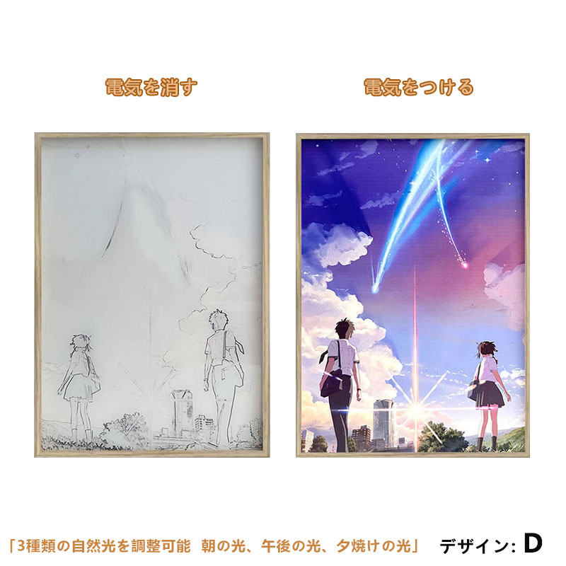 夕暮れの光と影の絵【君の名は】6種類