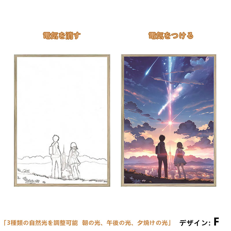 夕暮れの光と影の絵【君の名は】6種類