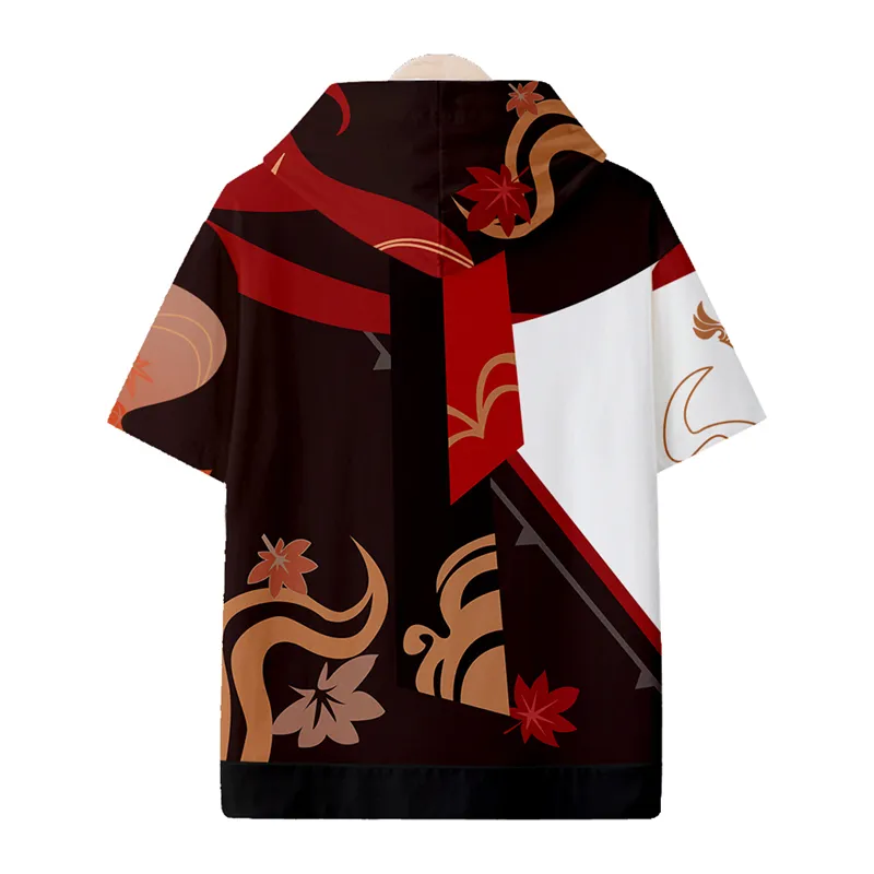 原神楓原万葉のプリントTシャツ＆ショートパンツ