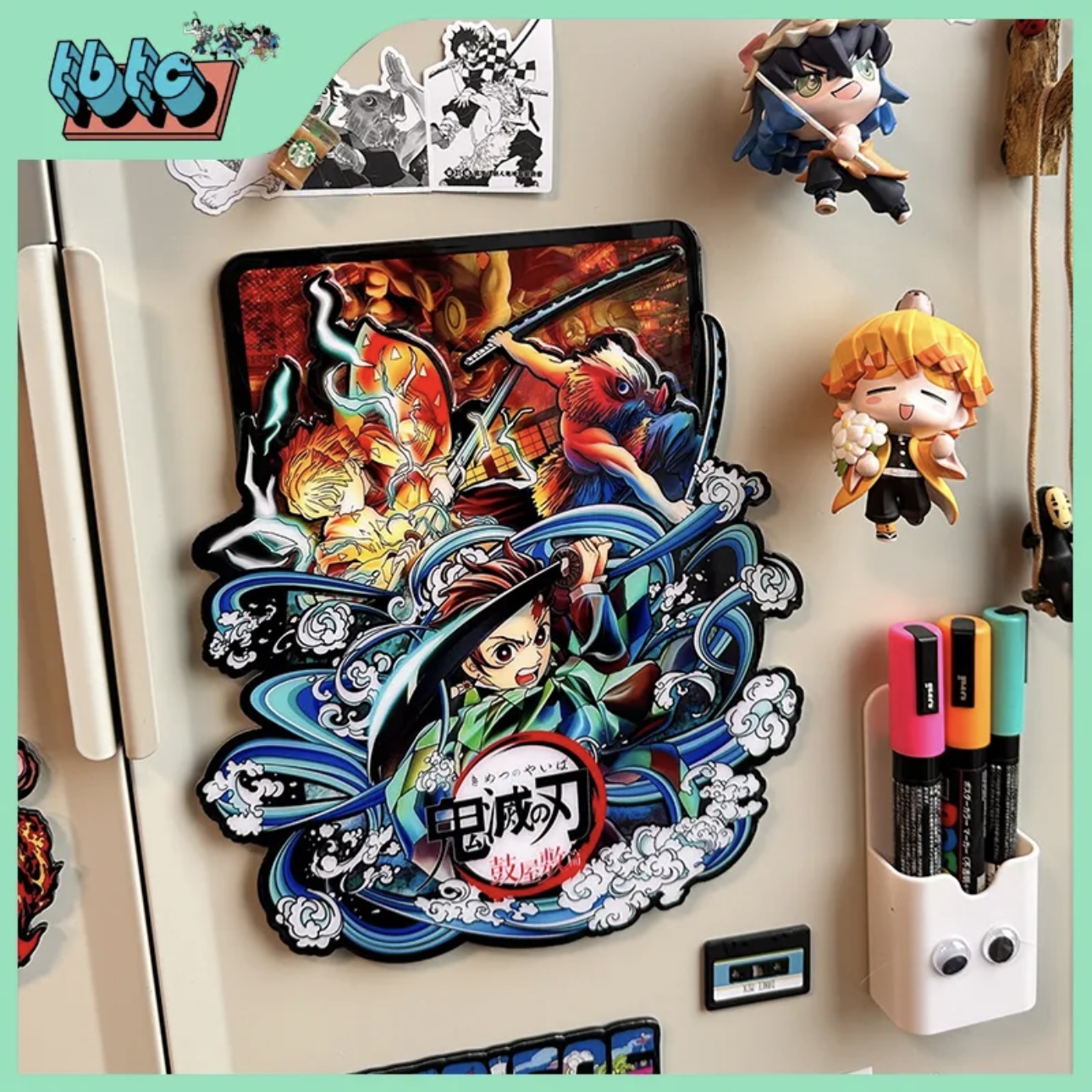 磁気冷蔵庫用マグネット【鬼滅の刃】2種類