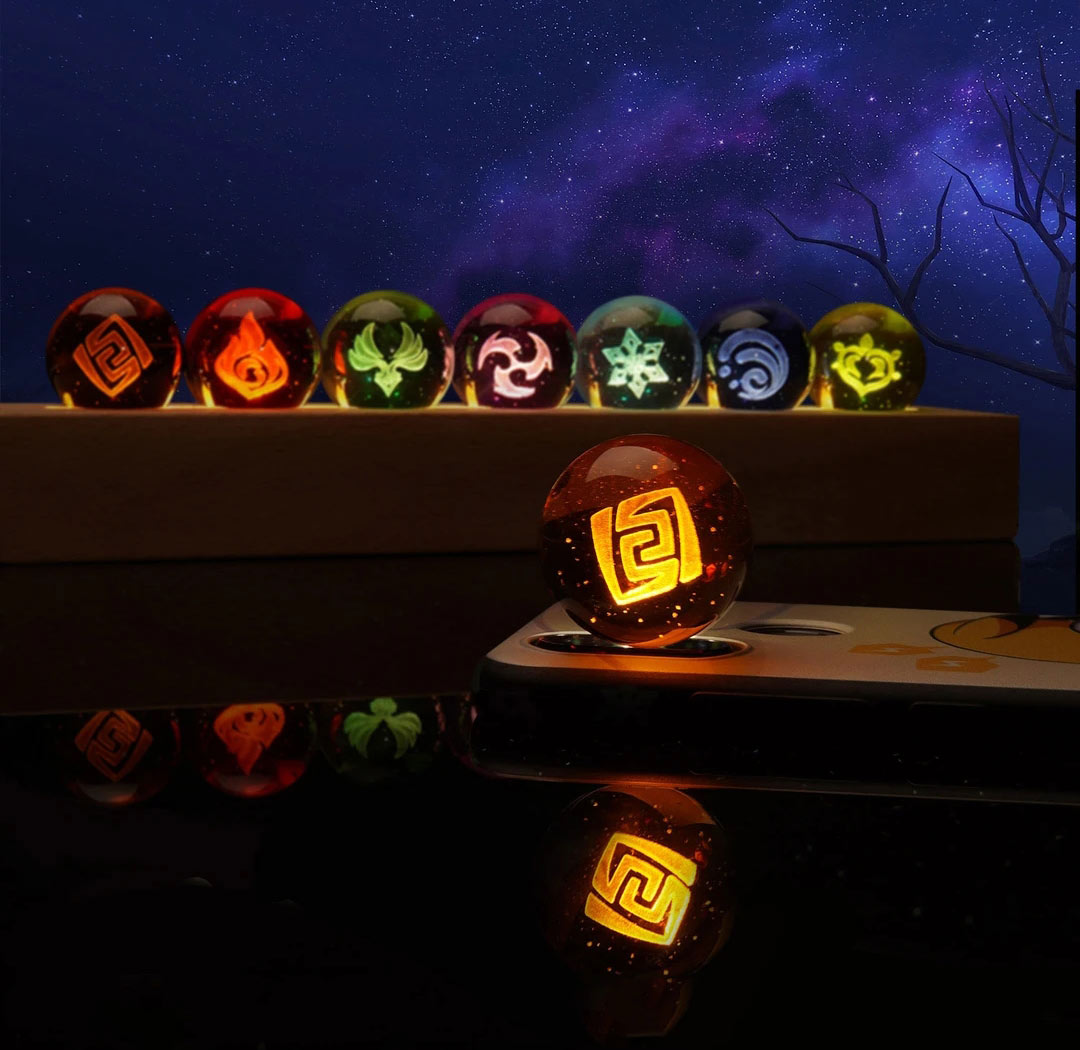 原神 神の目 水晶球 ナイトライト