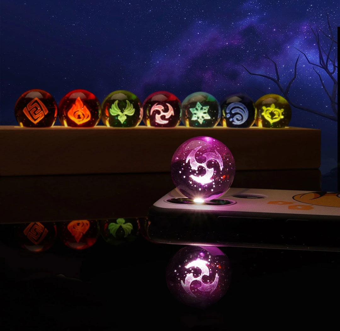 原神 神の目 水晶球 ナイトライト