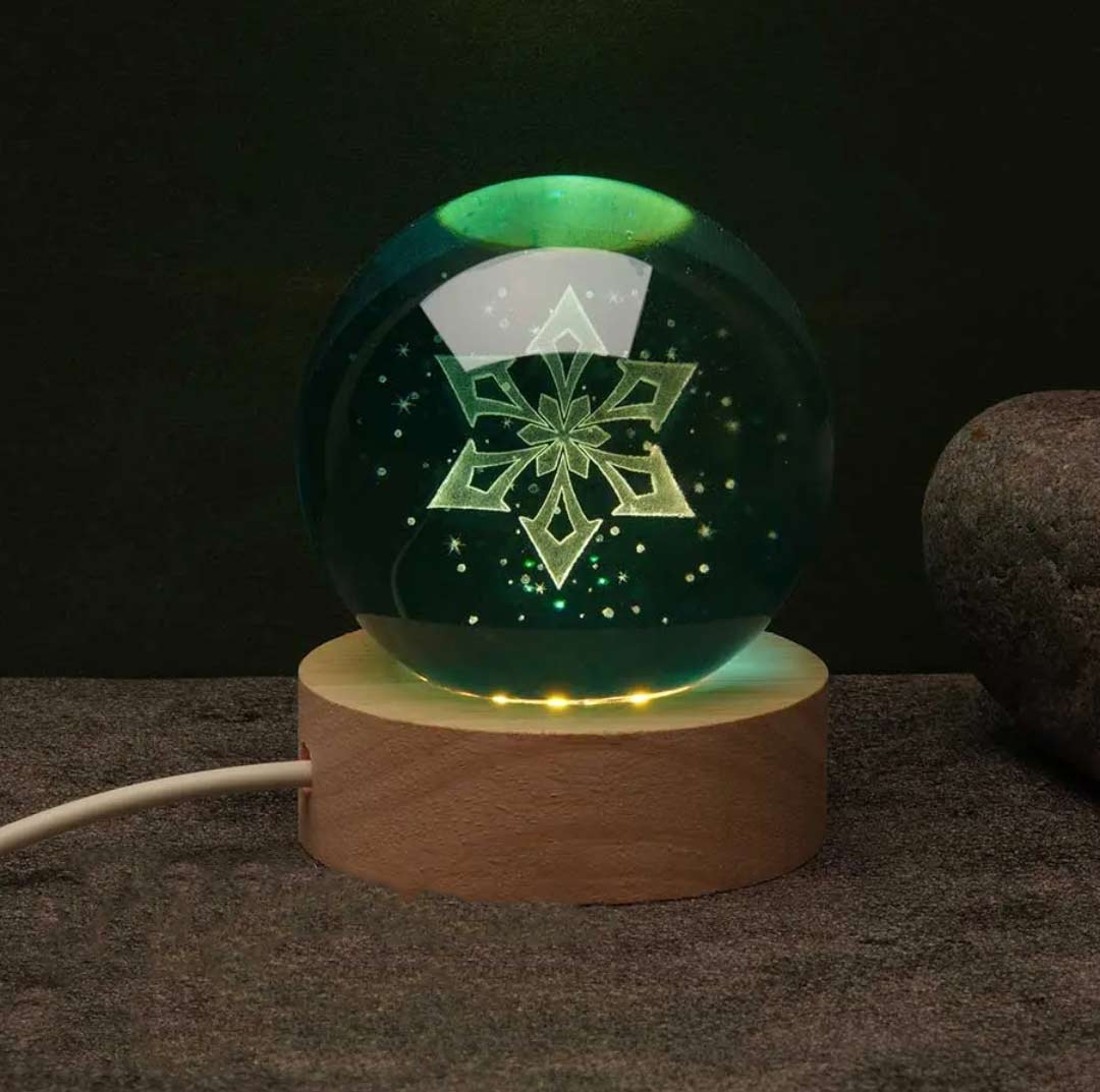 原神 神の目 水晶球 ナイトライト 6CM