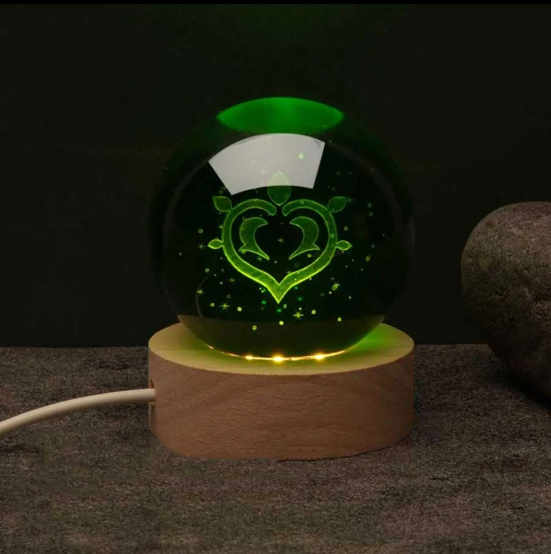 原神 神の目 水晶球 ナイトライト 6CM