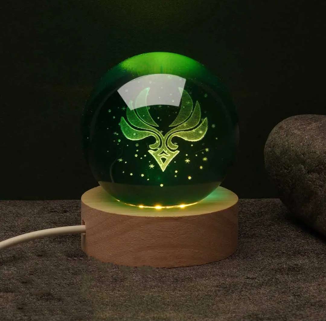 原神 神の目 水晶球 ナイトライト 6CM