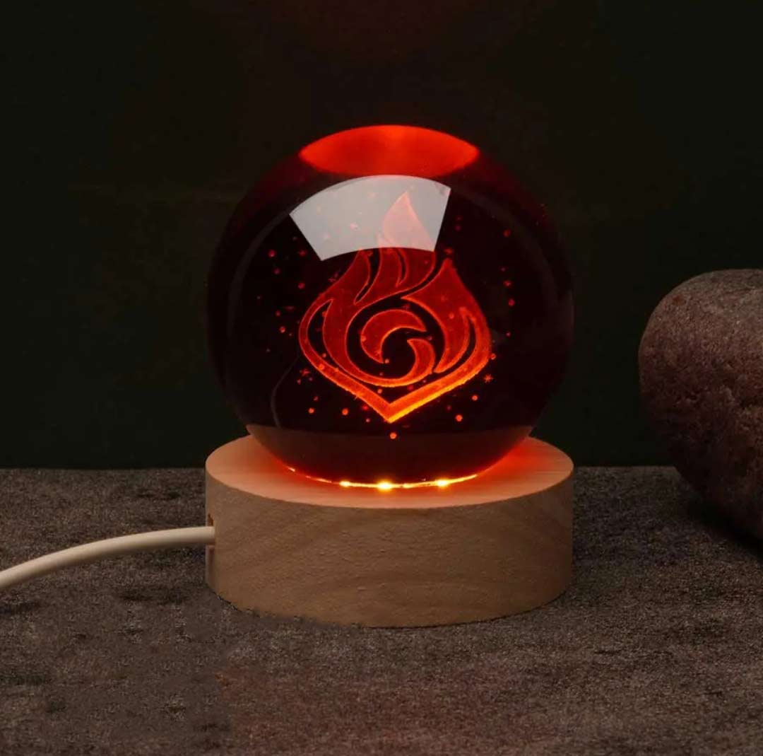 原神 神の目 水晶球 ナイトライト 6CM