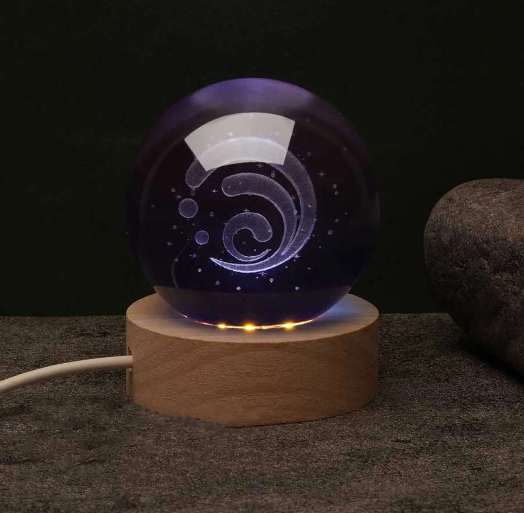 原神 神の目 水晶球 ナイトライト 6CM