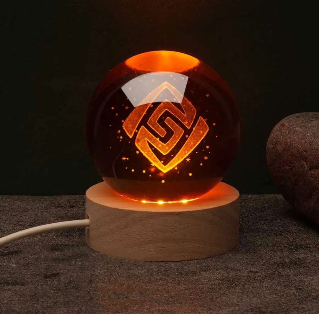 原神 神の目 水晶球 ナイトライト 6CM