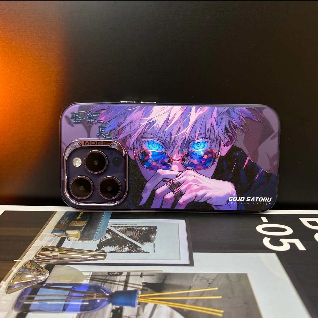 呪術廻戦 - 油絵 - 五条 悟]iPhone12 12Proスマホケース 中古携帯ジャケット・カバー 五条悟 スマホケース(iPhone12⁄12 Pro対応) 「呪術廻戦 領域展開スクエア」