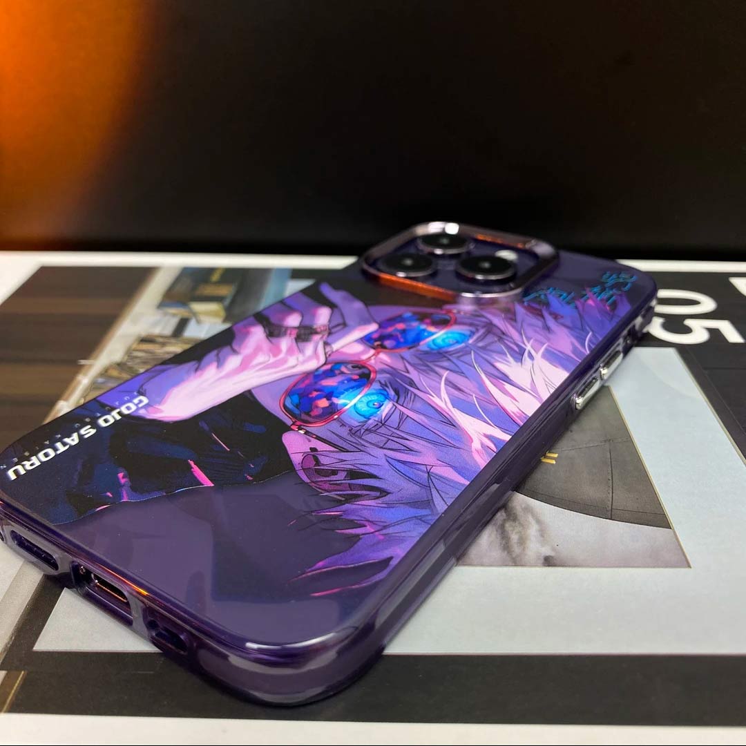 呪術廻戦 - 油絵 - 五条 悟]iPhone12 12Proスマホケース 中古携帯ジャケット・カバー 五条悟 スマホケース(iPhone12⁄12 Pro対応) 「呪術廻戦 領域展開スクエア」