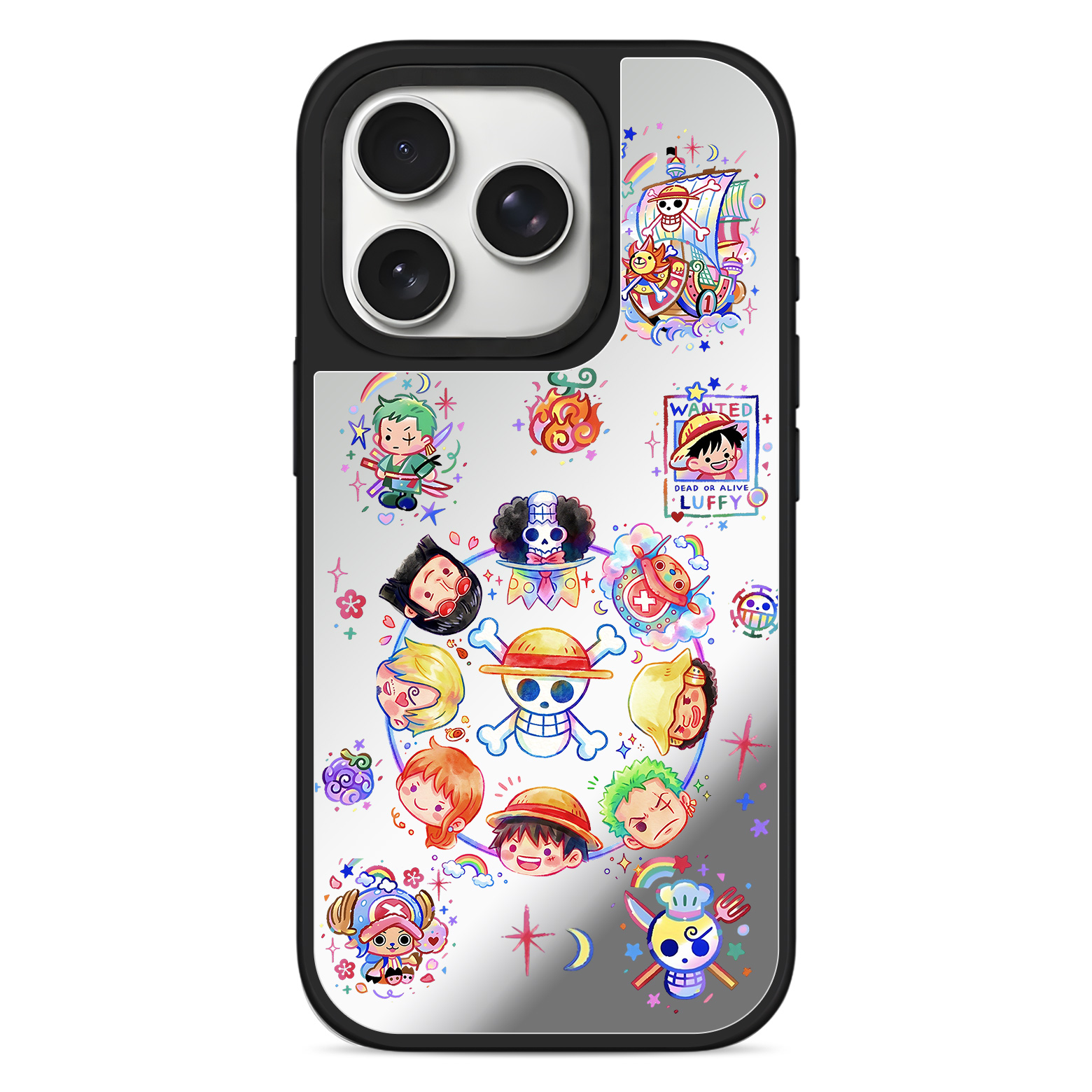 マットバンパー×ミラー スマホケース【OnePiece/ワンピース】2種類