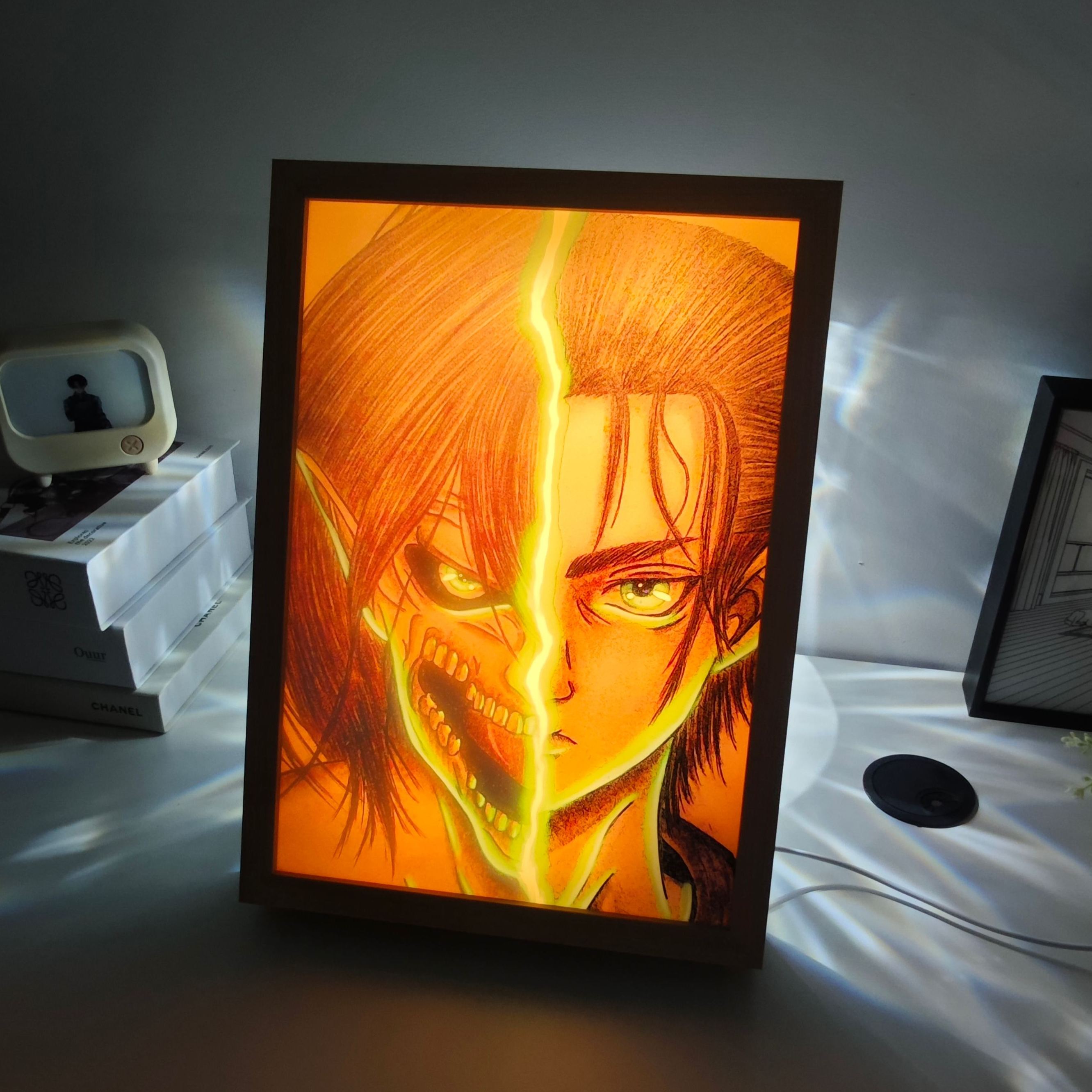 夕暮れの光と影のフレーム【進撃の巨人-エレン】8種類