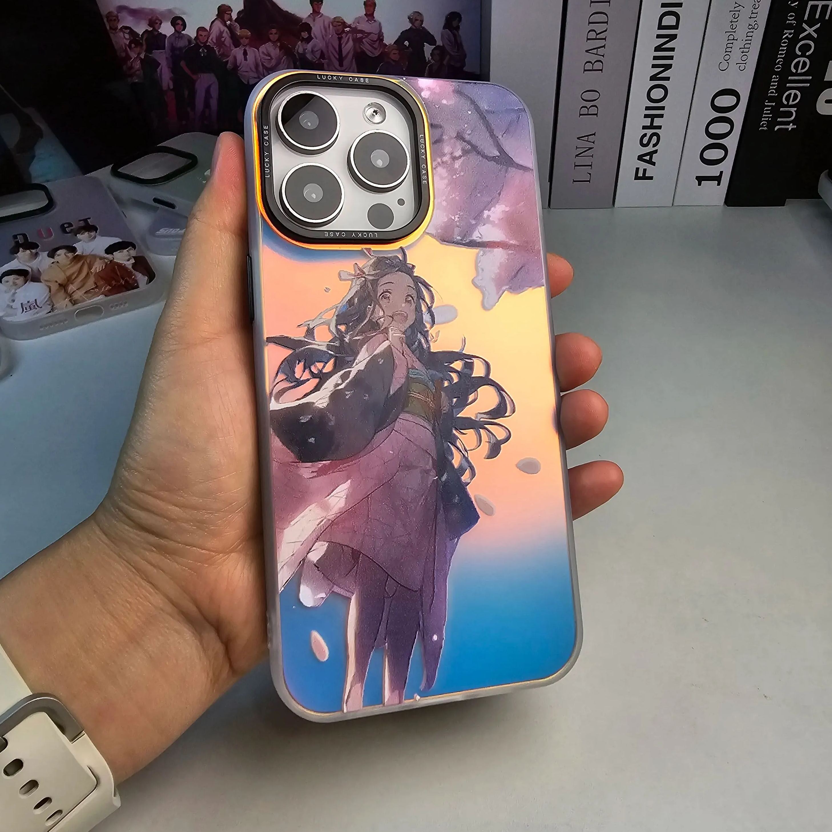 レーザーグラデーションスマートフォンケース【鬼滅の刃】5種類