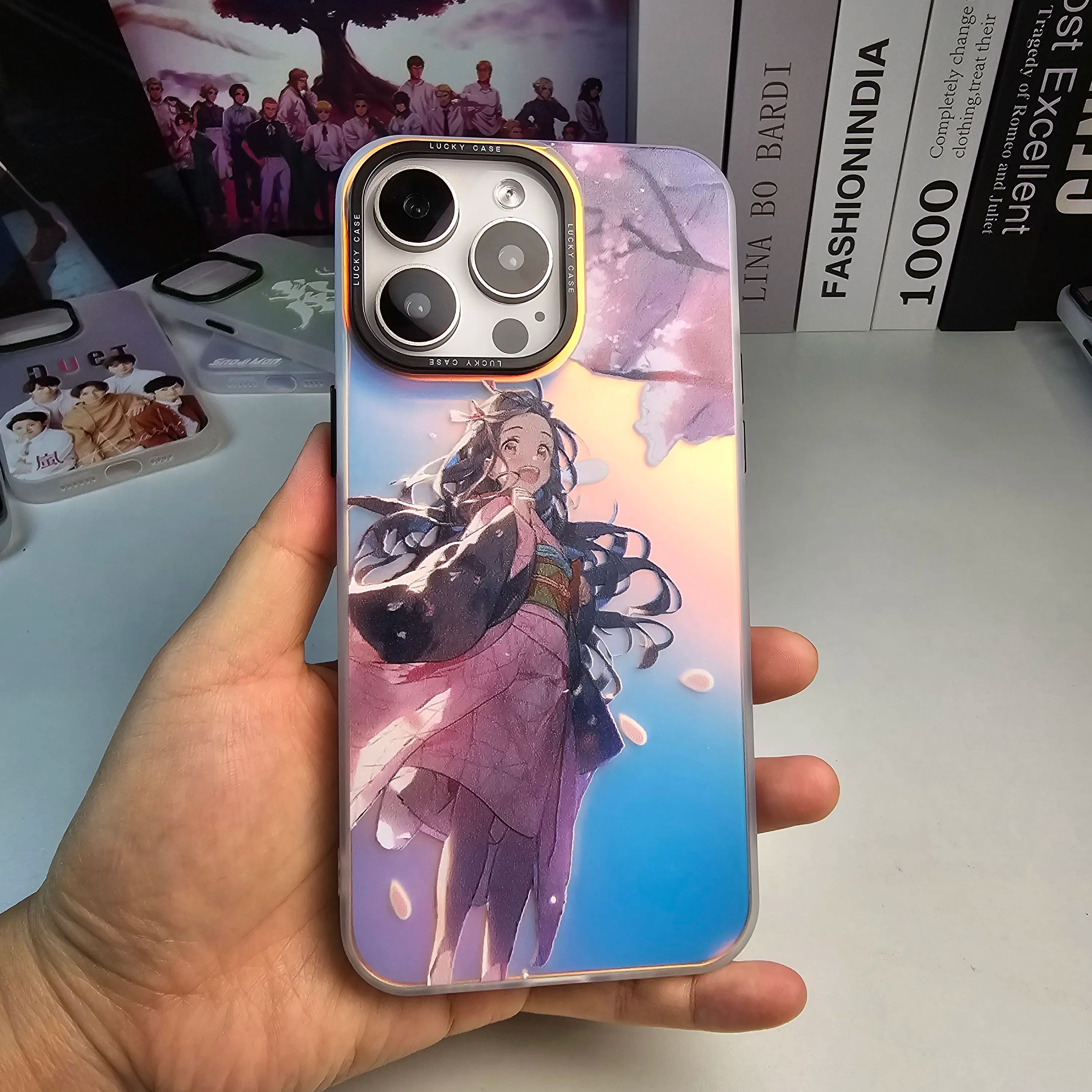 レーザーグラデーションスマートフォンケース【鬼滅の刃】5種類