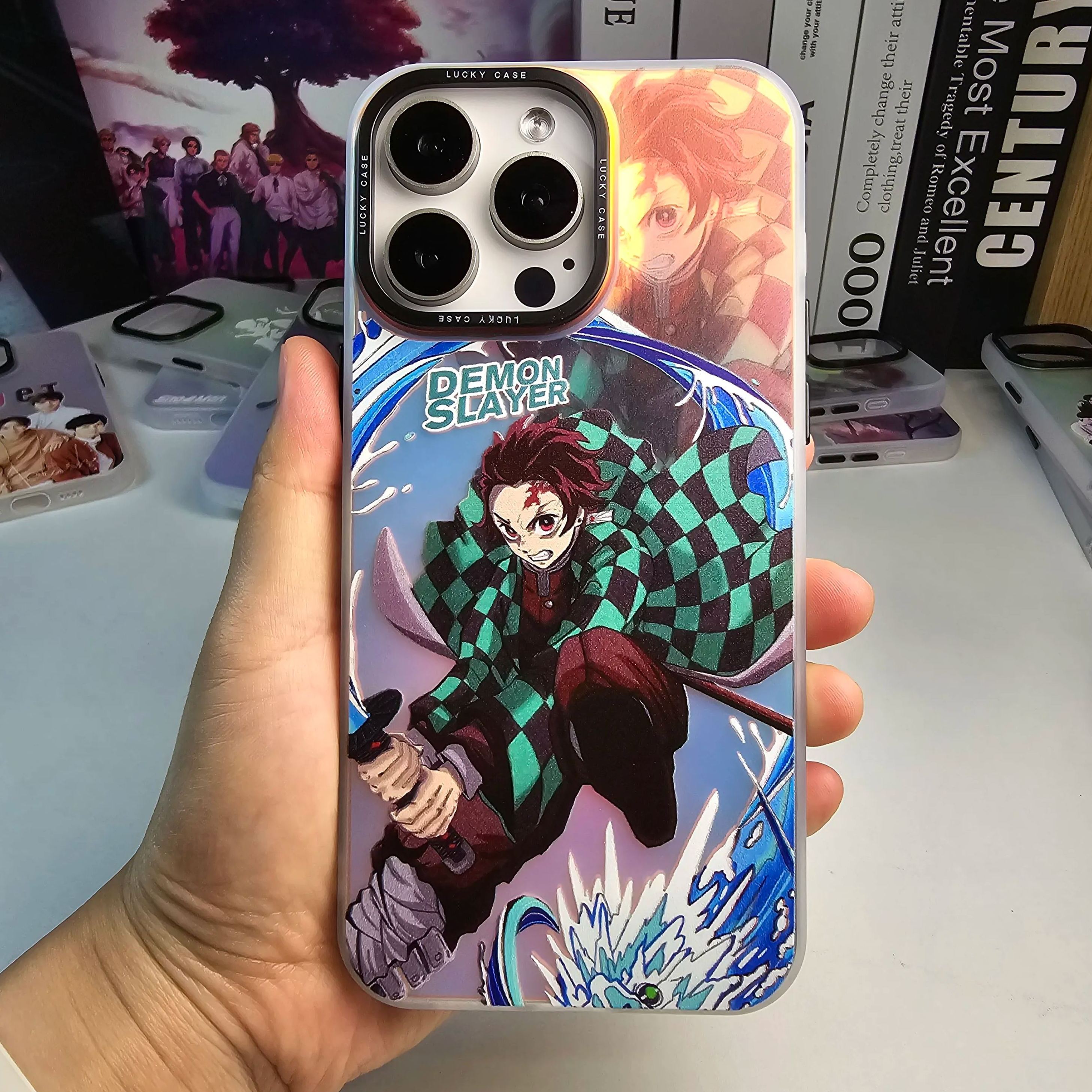 レーザーグラデーションスマートフォンケース【鬼滅の刃】5種類