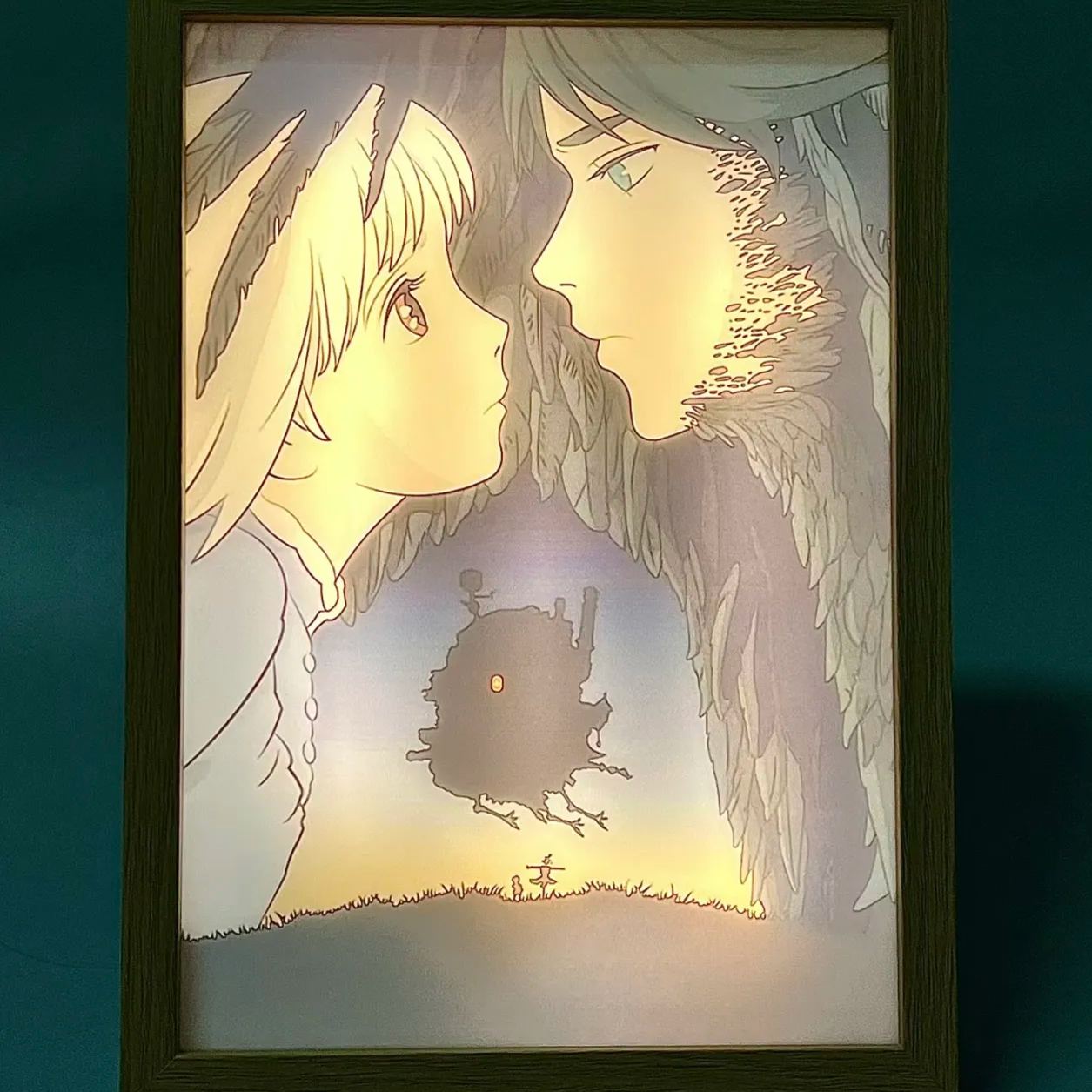 夕暮れの光と影の絵【ハウルの動く城】