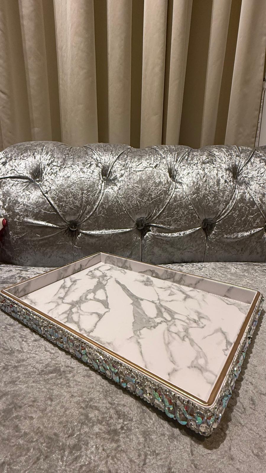 Tray Marble Design - BIG CRYSTAL