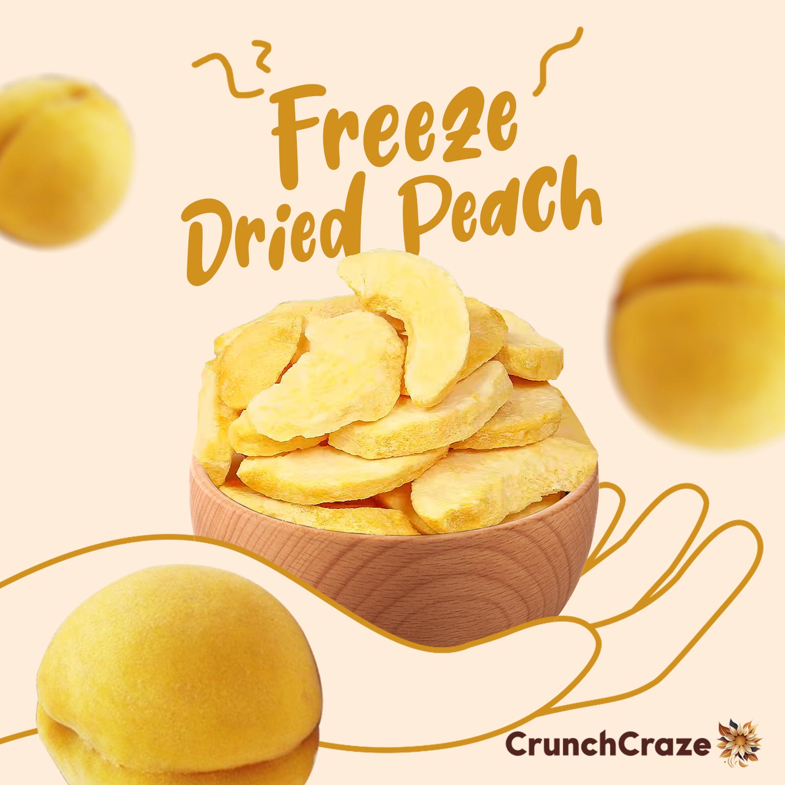 Freeze Dried Yellow Peach(50g)