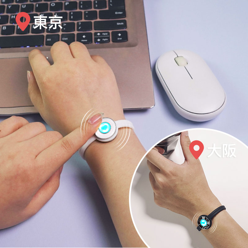 Candy 長距離タッチブレスレット スマートブレスレット ペアブレスレット インタラクティブ可能 (Coconut whisper white)