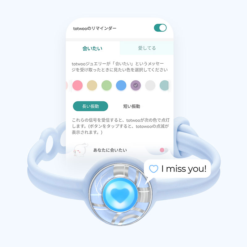 Candy 長距離タッチブレスレット スマートブレスレット ペアブレスレット インタラクティブ可能 (Marshmallow Blue)-Style B