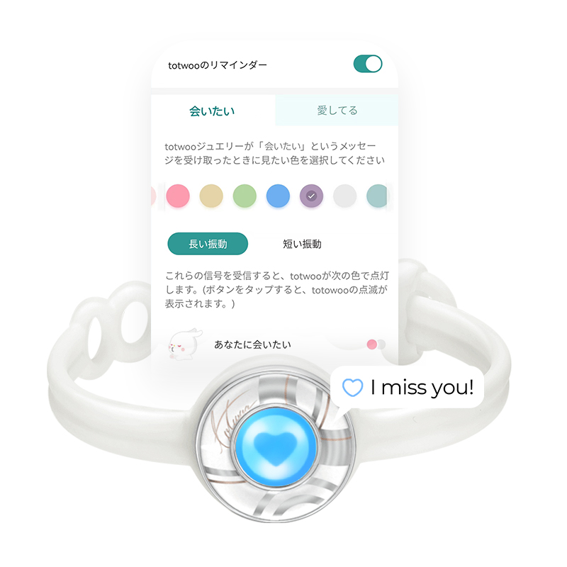 Candy 長距離タッチブレスレット スマートブレスレット ペアブレスレット インタラクティブ可能 (Black+White) Style B