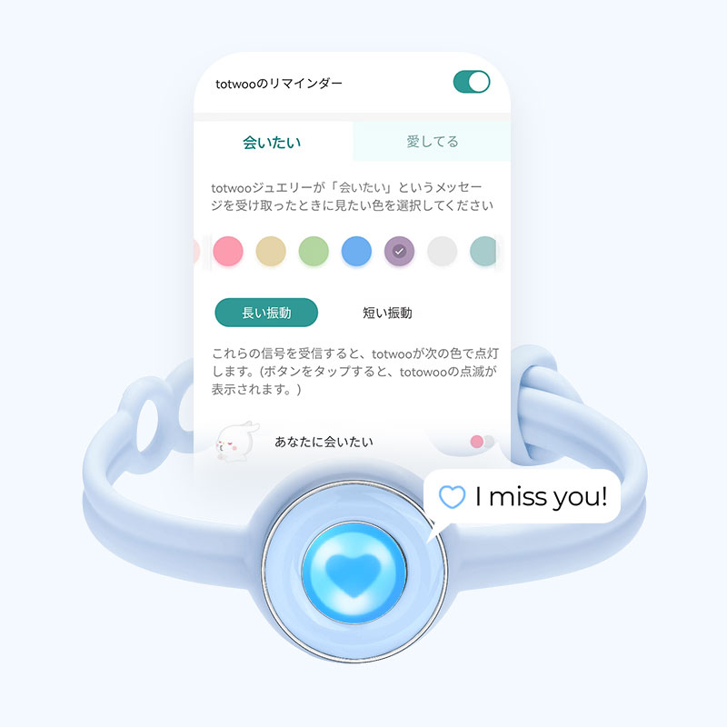 Candy  長距離タッチブレスレット スマートブレスレット ペアブレスレット インタラクティブ可能 (Marshmallow Blue) Style A