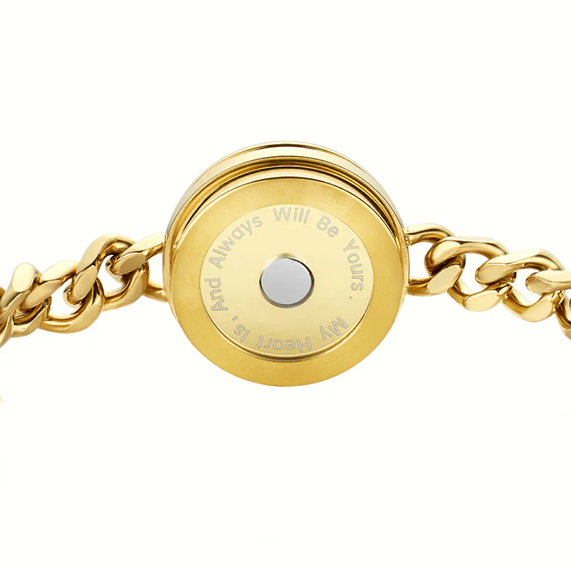 ソウルメイト 2.0 タッチブレスレット (ゴールド キューバン チェーン + ゴールド フィガロ チェーン)