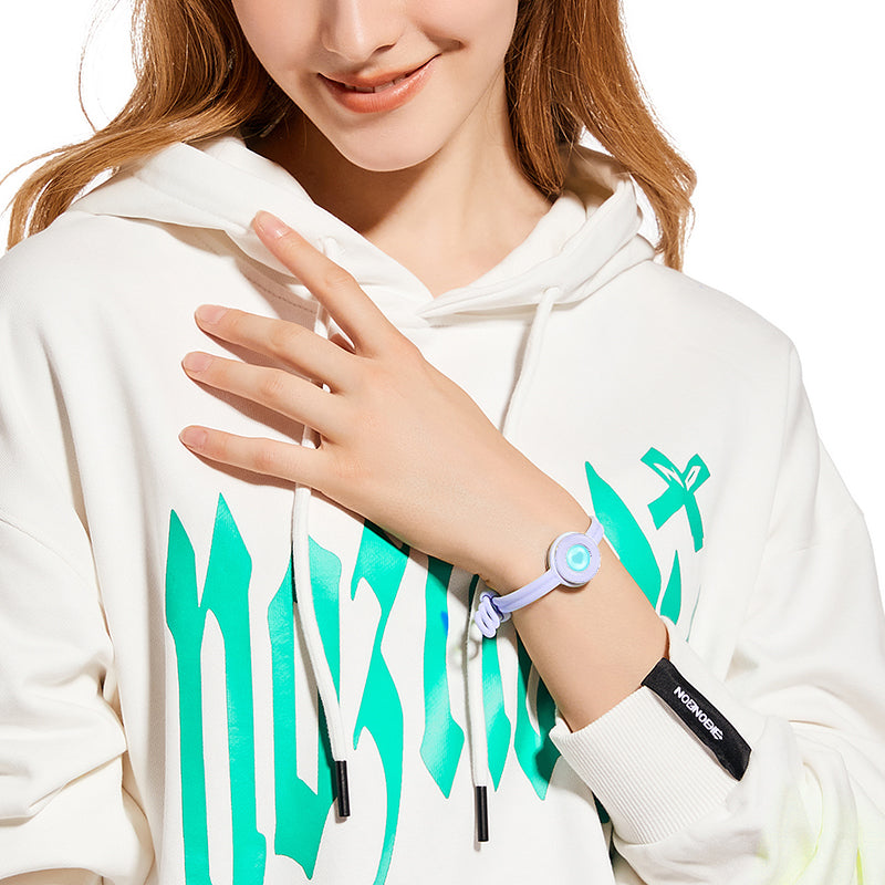 Candy 長距離タッチブレスレット スマートブレスレット ペアブレスレット インタラクティブ可能 (Black+Purple) Style A