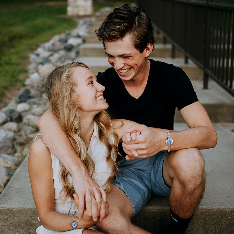 Azure Dream 2.0 長距離タッチブレスレット スマートブレスレット ペアブレスレット インタラクティブ可能 Blue+Blue