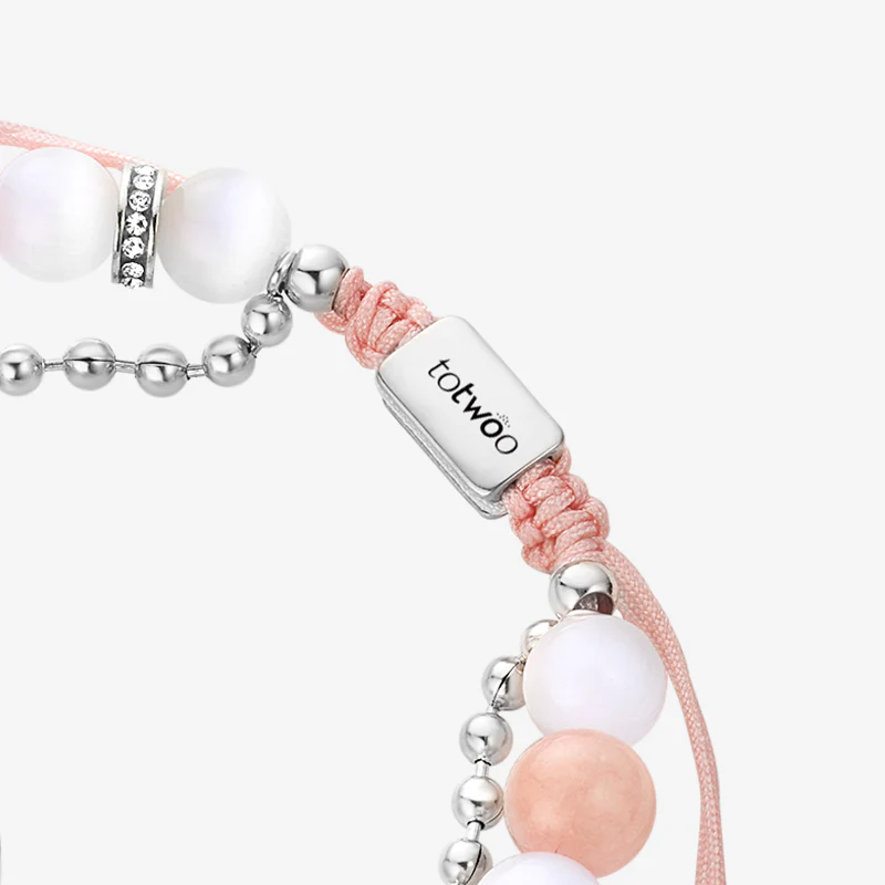 ファンタズマルビーズ付きサン＆ムーンタッチブレスレット（シルバー+シルバー）