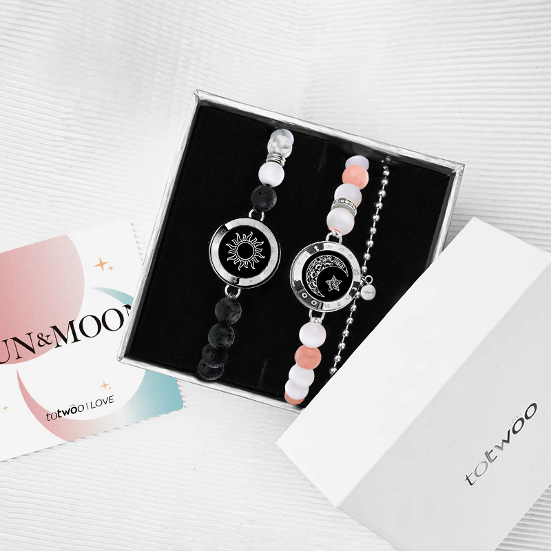 ファンタズマルビーズ付きサン＆ムーンタッチブレスレット（シルバー+シルバー）