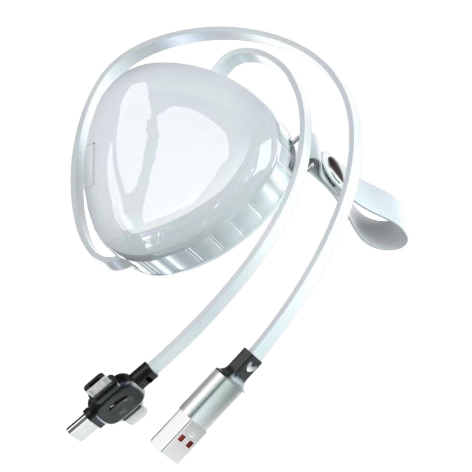3-in-1 Fast Charging Cable Type-C / iPhone / Micro USB, 6A, Retractable