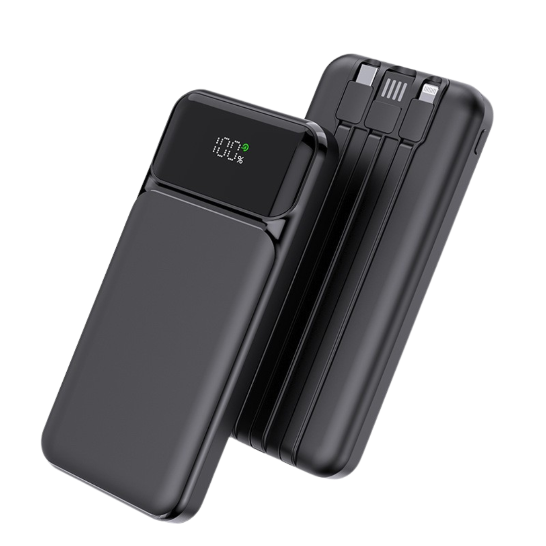 Power Bank with Built-in Cable PD 22.5W Super Fast Charging, 10000/20000/30000mAh