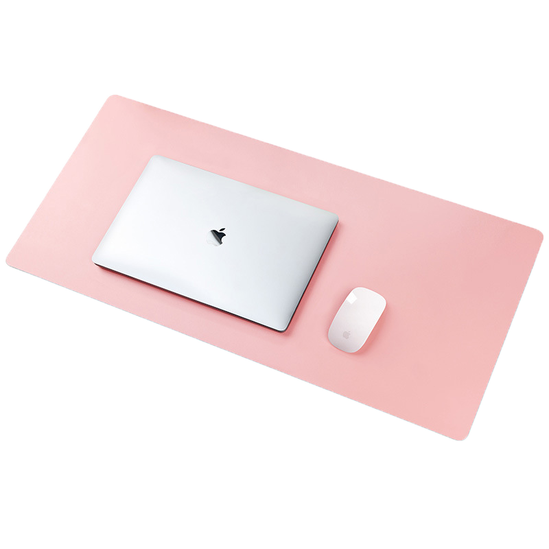 PU Leather Desk Mat Large Waterproof Keyboard & Mouse Pad, Solid Color, Double-Sided