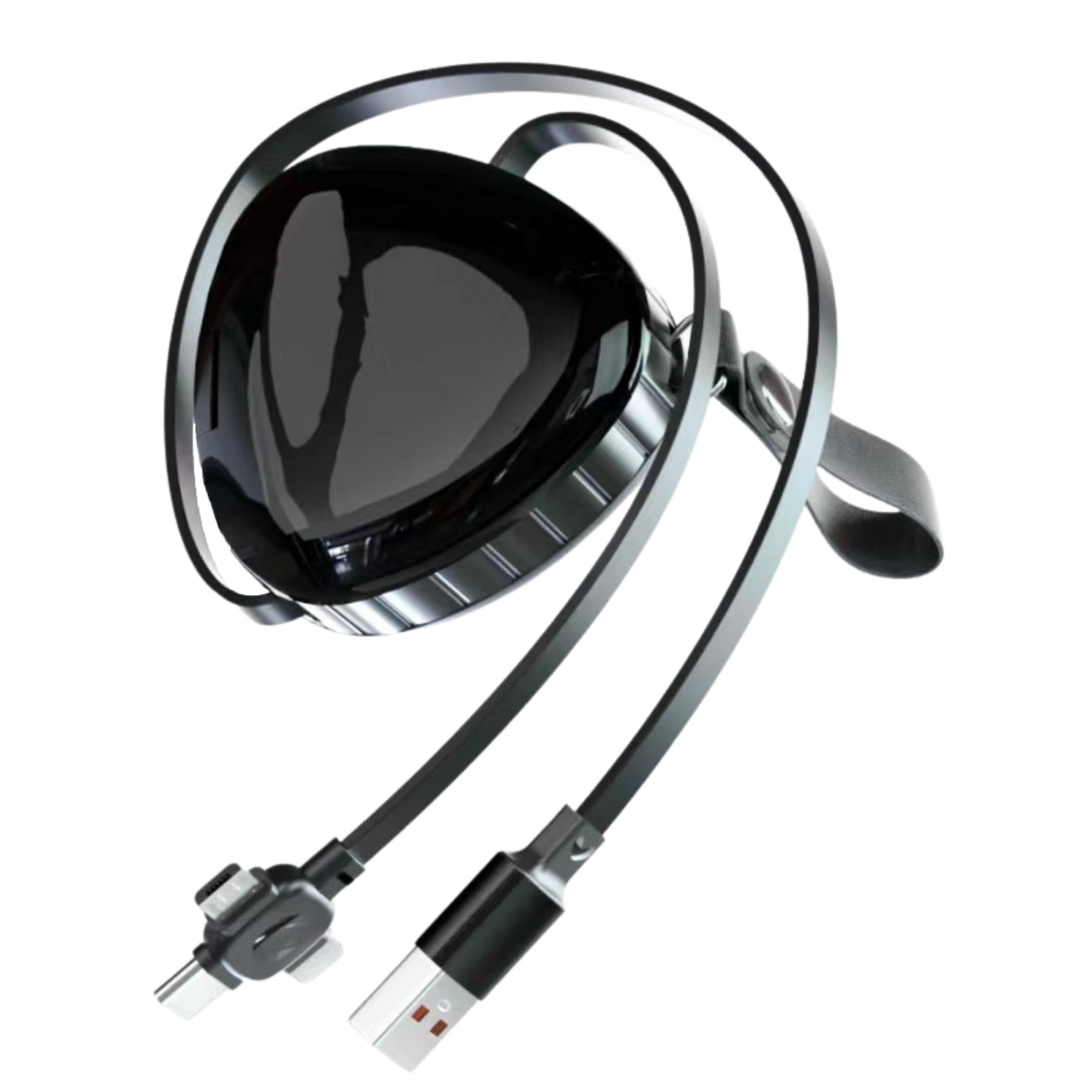 3-in-1 Fast Charging Cable Type-C / iPhone / Micro USB, 6A, Retractable