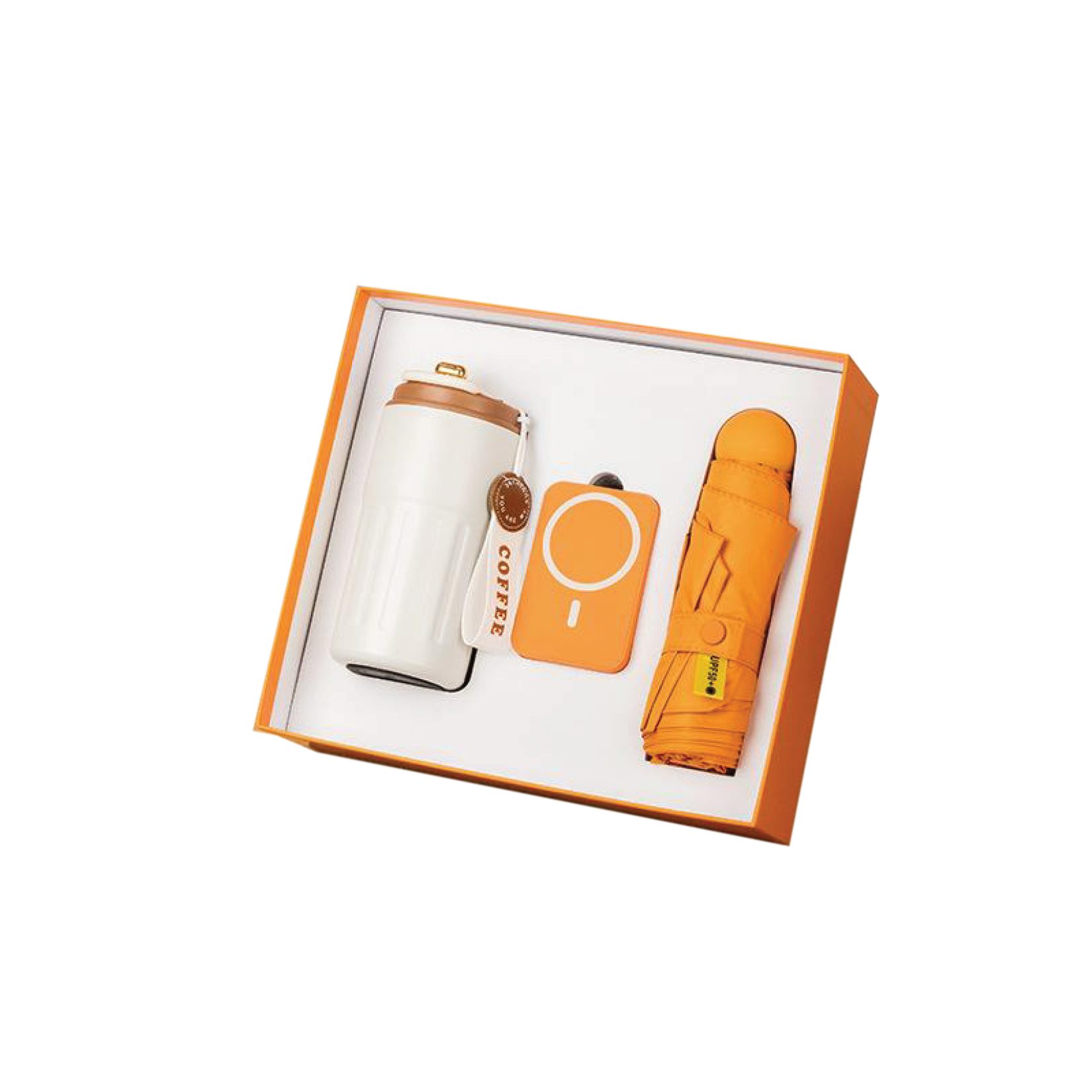 Gift Box 3 in 1 Coffee Flask + Powerbank + Mini Umbrella