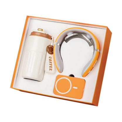 Gift Box 3 in 1 Coffee Flask + Neck Massager + Powerbank