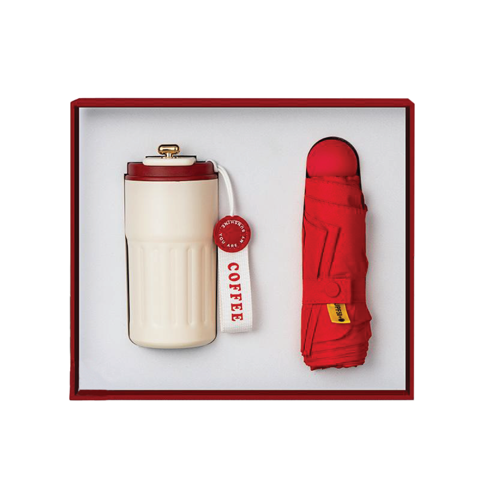 Gift Box 2 in 1 Coffee Flask + Mini Umbrella