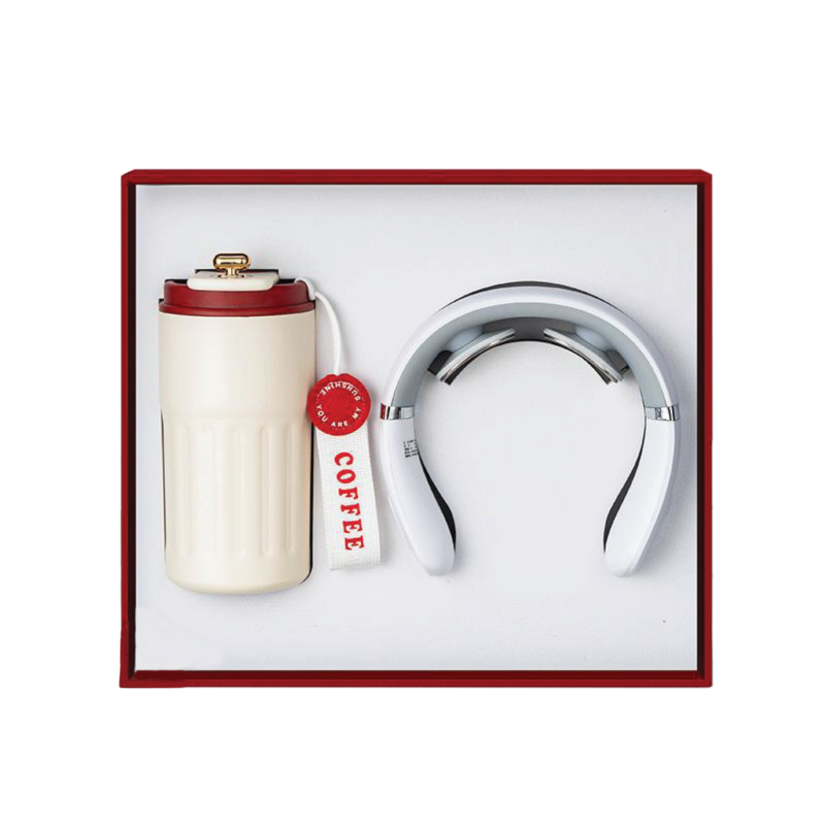Gift Box 2 in 1 Coffee Flask + Neck Massager
