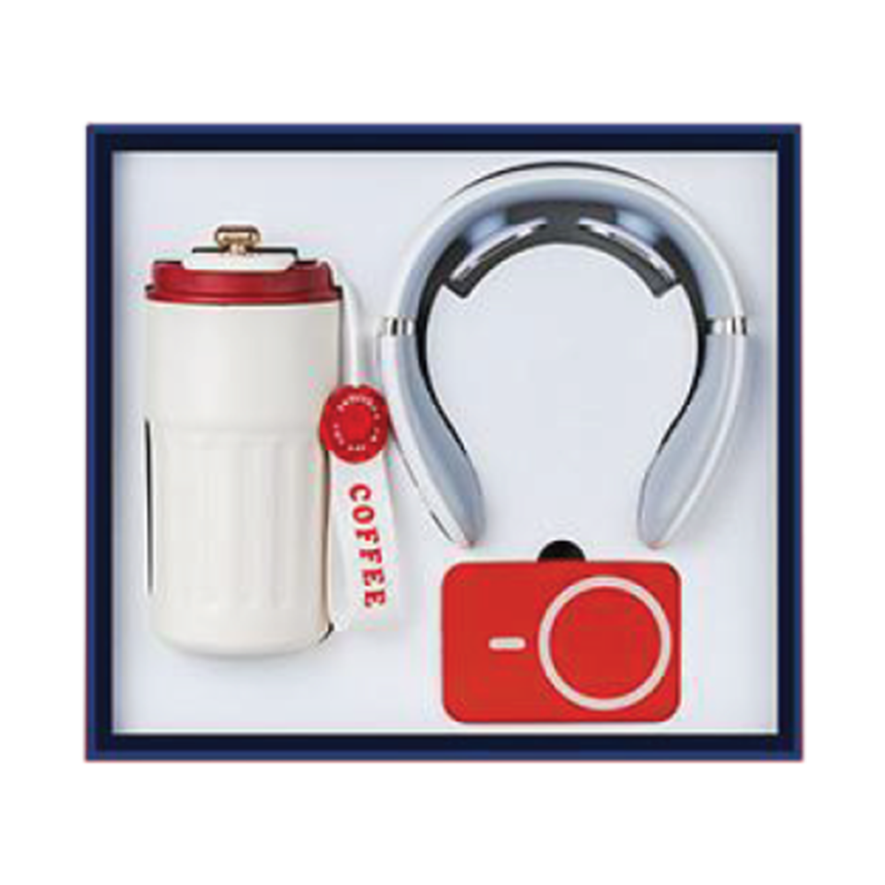 Gift Box 3 in 1 Coffee Flask + Neck Massager + Powerbank