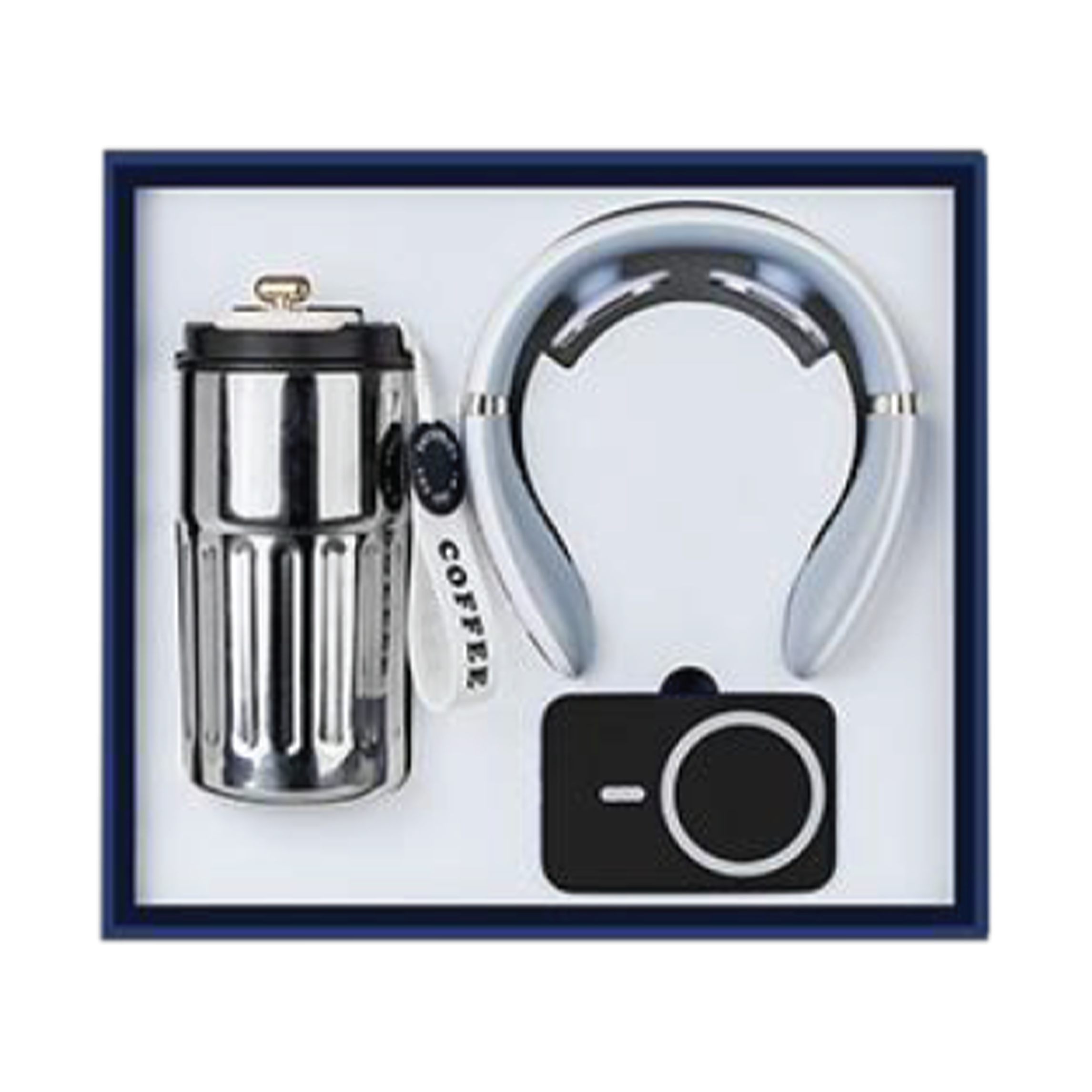 Gift Box 3 in 1 Coffee Flask + Neck Massager + Powerbank