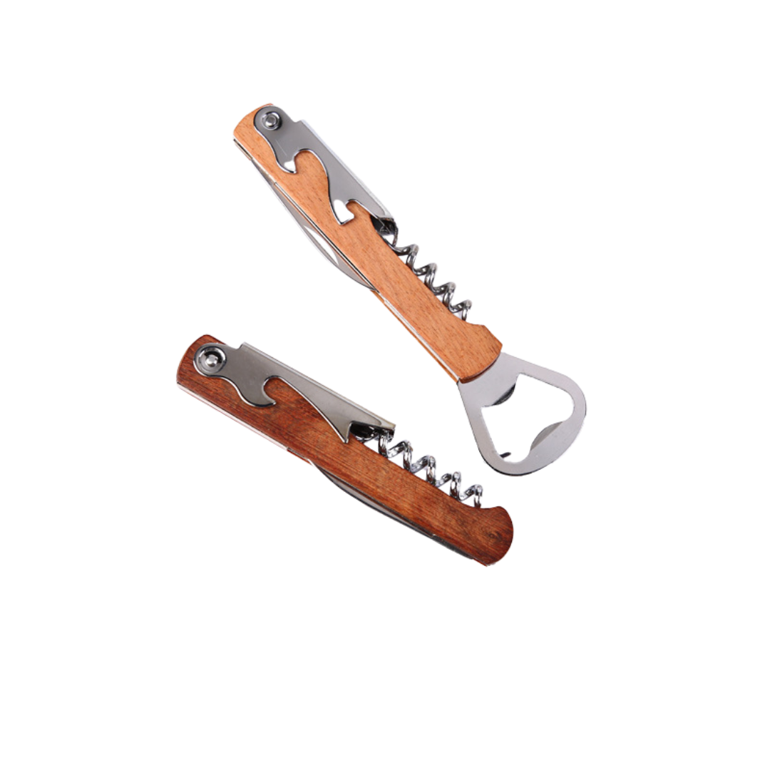 Multifunction Wooden Handle Bottle Opener