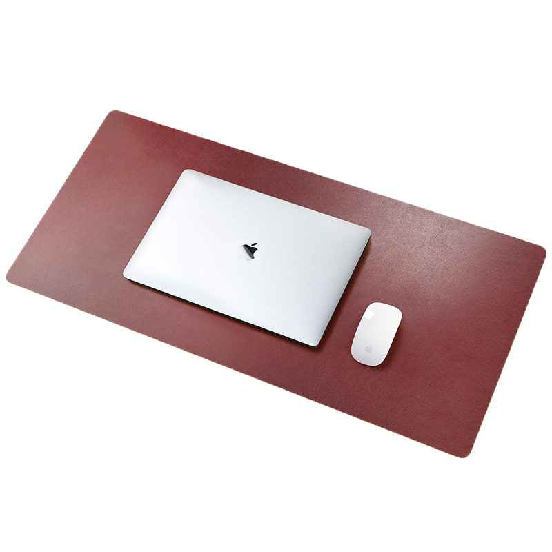 PU Leather Desk Mat Large Waterproof Keyboard & Mouse Pad, Solid Color, Double-Sided