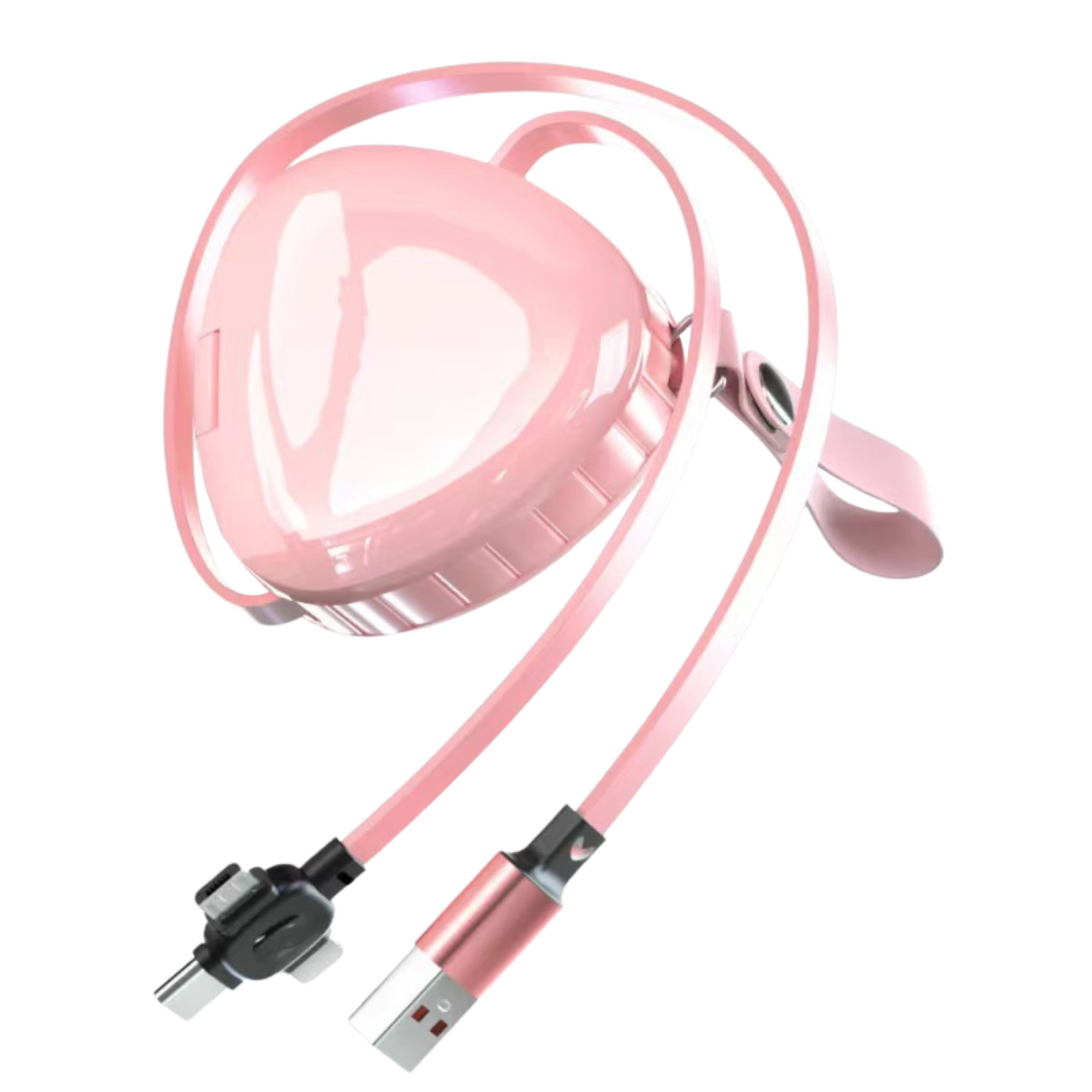 3-in-1 Fast Charging Cable Type-C / iPhone / Micro USB, 6A, Retractable