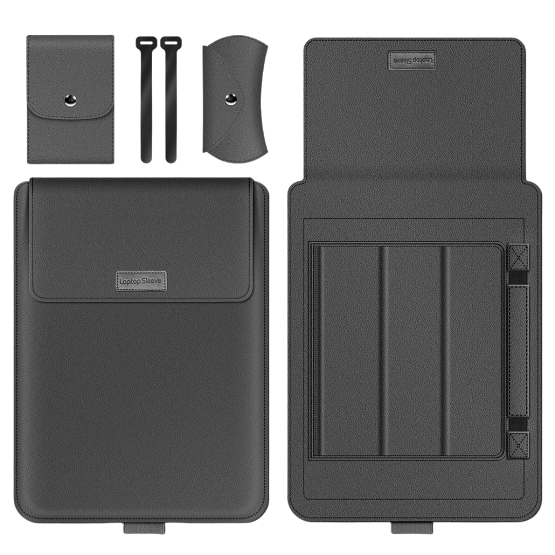 Multi-Size Laptop Sleeve with Built-In Stand
