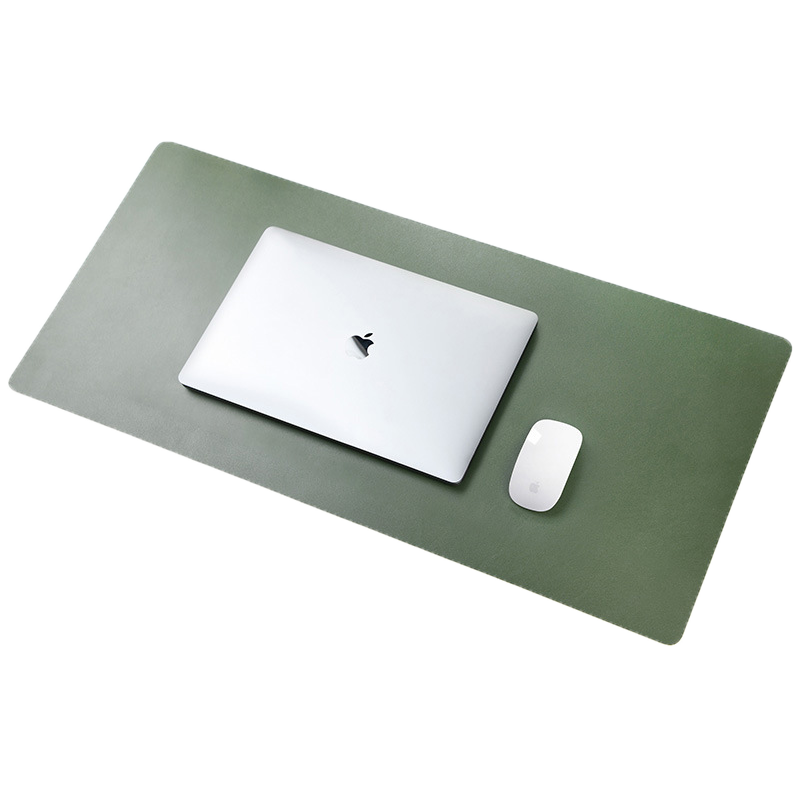 PU Leather Desk Mat Large Waterproof Keyboard & Mouse Pad, Solid Color, Double-Sided