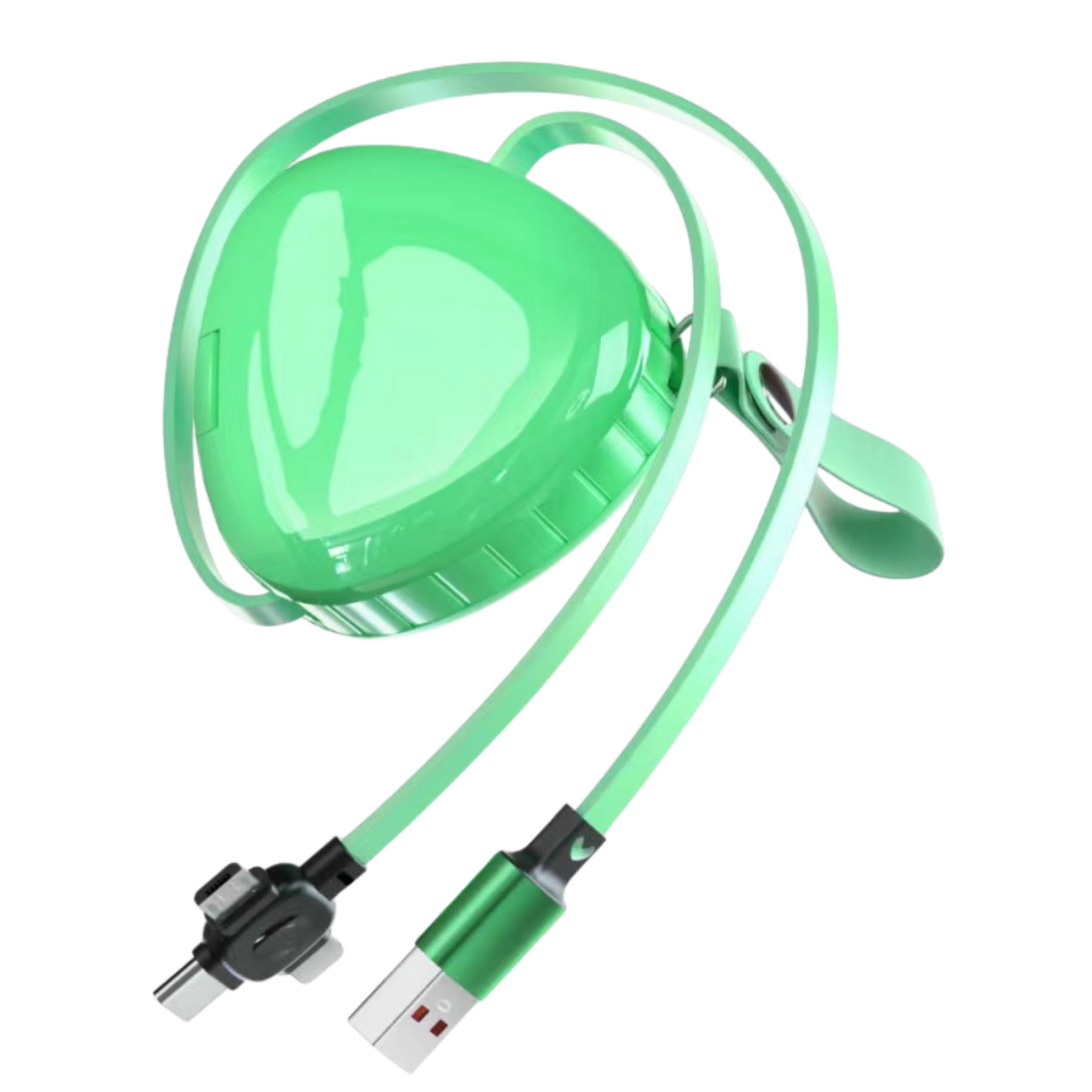 3-in-1 Fast Charging Cable Type-C / iPhone / Micro USB, 6A, Retractable