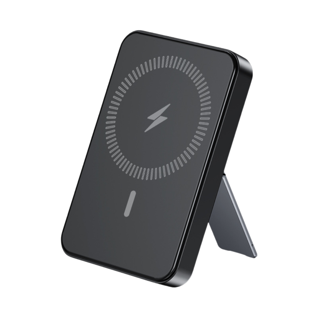 MagSafe Wireless Power Bank – Built-In Cable & Foldable Stand