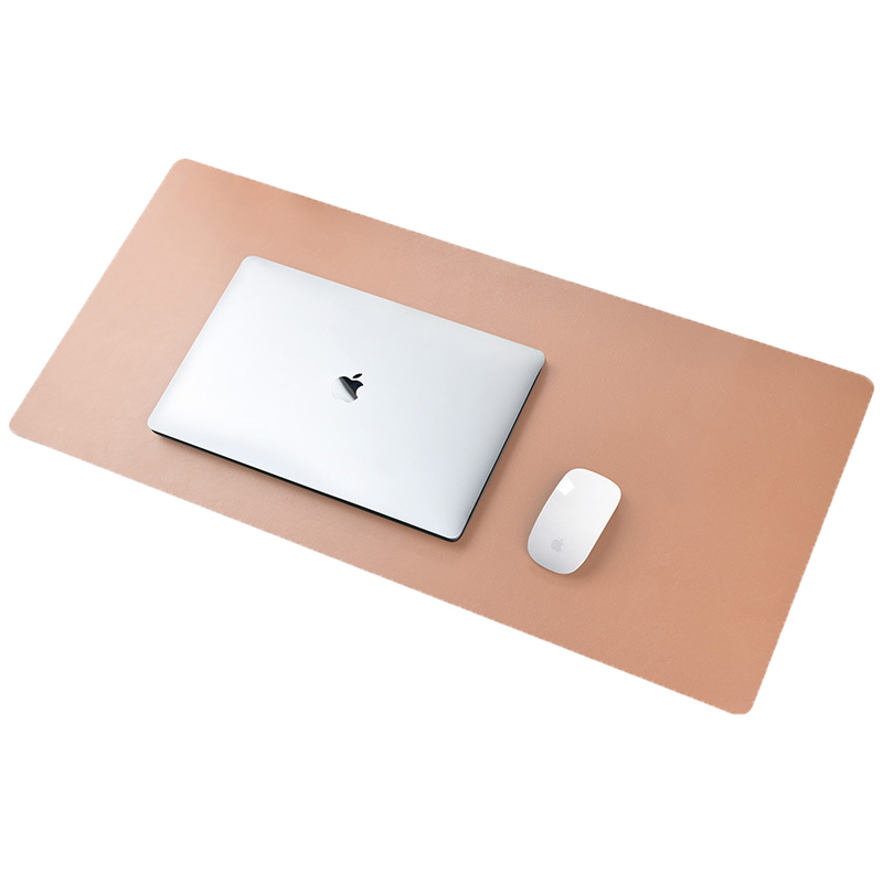 PU Leather Desk Mat Large Waterproof Keyboard & Mouse Pad, Solid Color, Double-Sided